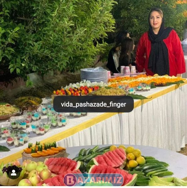 ویدا پاشازاده تشریفات دیزاین مراسمات غذای مجلسی شیرینی در ارومیه