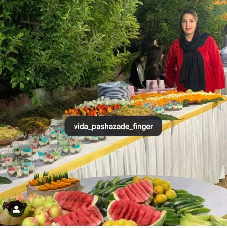ویدا پاشازاده تشریفات دیزاین مراسمات غذای مجلسی شیرینی در ارومیه
